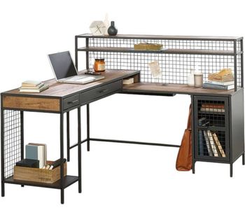 Boulevard Cafe L-Shaped Desk - Vintage Oak
