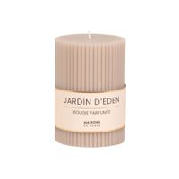 vela perfumada estriada color gris topo alt 10 cm 340 gr