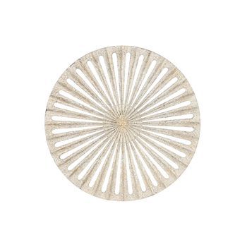 Decoracion Pared Mango 91x3x91 Envejecido Blanco