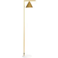homcom lampara de pie de salon en acero con pantalla conica orientable base marmol 40w 35x26x153 cm dorado   aosom espana