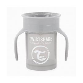 Vaso 360º 6+M Twistshake Gris Pastel