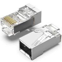 conector rj45 vention idar0-100 cat5e ftp transparente plata 100 uds