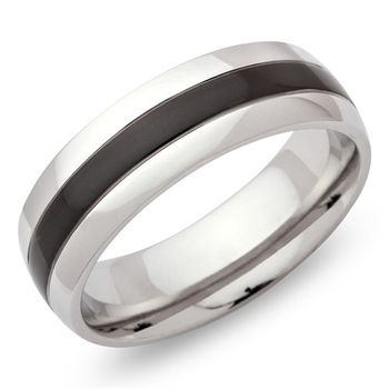 Anillo exclusivo acero inoxidable pulido 7mm ionizado