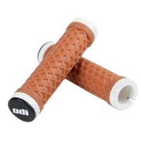 odi x vans flangeless lock-on grips gum with white check