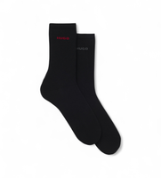 hugo para mujer 50566511 set 2 pares de calcetines uni logo negro 35-38 homewear algodon