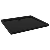 plato de ducha rectangular negro abs 80x90 cm vidaxl