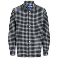 jack  jones camisa manga larga 12260776 jorjoshua flannel check shirt ls ln nightshadow para hombre