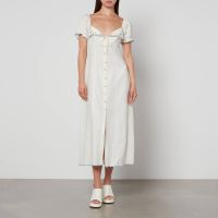 rixo briella linen-blend dress - xluk 16