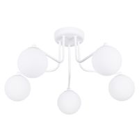 lampara de arana blanco acerovidrio alt 58 cm