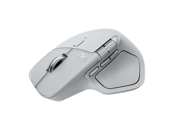 Ratón inalámbrico - Logitech MX Master 4, 8000ppp, Carga rápida, Clics silenciosos, Bluetooth-USB, PC-Mac, Multidispositivo, Personalizable, Gris