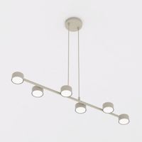 lampara de techo kolina beis 6 luces