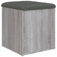 banco con almacenaje gris sonoma 42 x 42 x 45 cm madera contrachapada dec024799
