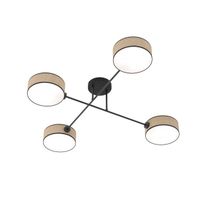 lampara de techo lorix ratannegro 4 luces