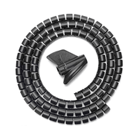 organizador de cables en espiral aisens diametro hasta 25mm 1m negro a151-0406