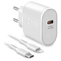 cargador de movil sbs 20w usb-c a lightning