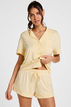 Hunkemöller Pantalón corto de jersey Essential Amarillo