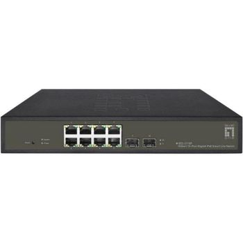 Switch gestionado LevelOne GES-2110P 8 puertos Gigabit PoE+ 2 SFP sin ventilador