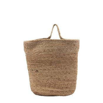 Cesta de fibras naturales de color beige