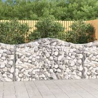 cesta gaviones  gavion para piedras  gavion decorativo forma arco hierro galvanizado 200x50x100120 cm cfw748774