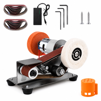 mini lijadora de banda electrica multifuncion pulidora compacta para metal y cuchillos maquina de pulido diy con velocidad alta y accesorios completos