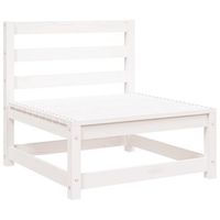 sofa jardin  sofa de exterior sin reposabrazos madera de pino blanco 70x70x67 cm