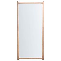espejo de pared de estilo escandinavo con marco de madera de paulownia decorativo marron claro canet