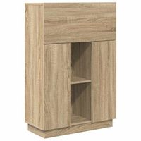 escritorio - mesa de ordenador con estante roble sonoma 715 x 315 x 1065 cm