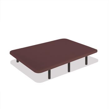 Base Tapizada 105 X 200 Cm, Tejido 3d Choco, Estructura 40x30mm, Patas 30 Cm