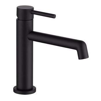 Kibath Grifo De Lavabo Monomando Oso Acabado Negro Mate Fabricado En Latón