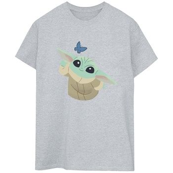 Disney Camiseta manga larga The Mandalorian Butterfly Catching para mujer