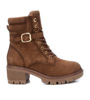 carmela para mujer 16104903-camel botines 161049 marron -altura tacon 6cm- 39 5 a 8cm serraje cordones cremallera casual