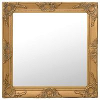 espejo de pared estilo barroco dorado 60x60 cm vidaxl