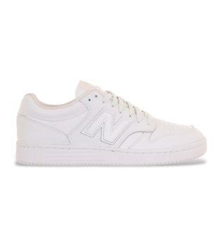 New Balance para hombre. BB480LV1 Zapatillas de Piel 480 blanco (44.5), Plano, Cordones, Casual