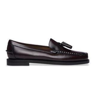 Sebago para mujer. 7001560 Mocasines de Piel Classic Will marrón burdeos (36), Plano, 1 a 3cm, Ninguno, Casual, Fiesta, Clásico