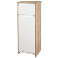 armario para bano 326x30x90 cm madera natural blanco