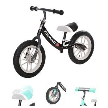 Bicicleta De Equilibrio Fortuna Air Con Llantas Brillantes De Lorelli - Grey/black