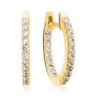 de aros doradas en autentica plata 925