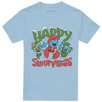 the smurfs camiseta happy smurfmas para hombre