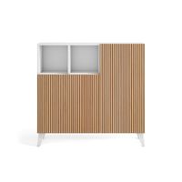 zapatero melamina blanco puertas impresas vallado roble 87x90x27