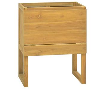 Vidaxl mueble de baño madera maciza de teca 60x40x75 cm