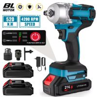 llave de impacto electrica sin escobillas de 520 nm 12 pulgada para bateria makita de 18 v herramienta electrica inalambrica con bateria de iones de litio