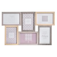 marco multiple de pared madera multicolor 6 fotos 10x15 cm
