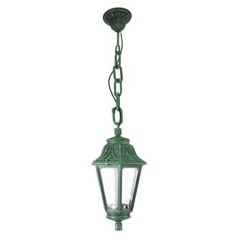 Colgante anna 1xe27 ip55 al.80xd.22cm resina verde