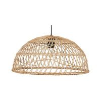 lampara de techo de ratan beige natural 123 cm colgante pantalla abierta ravine