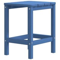 mesa de jardin  mesa de exterior adirondack hdpe azul agua 38x38x46 cm
