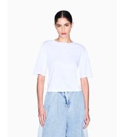 ax armani exchange para mujer xw002335af10356u0002 camiseta corta de punto de algodon blanco s casual manga larga
