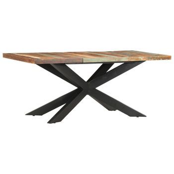 Mesa De Comedor De Madera Maciza Reciclada 180x90x76 Cm Vidaxl