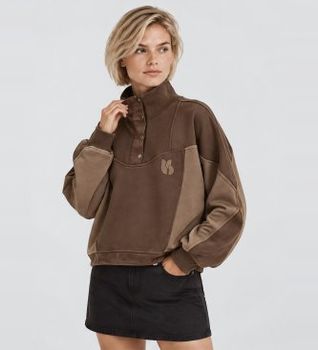BA&SH para mujer. 1H26JESS Sudadera Jessy marrón (36), Casual, Algodón