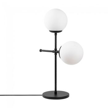 Lámpara de mesa garet negro (2 luces)