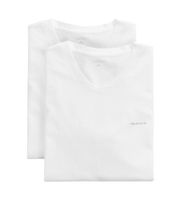 gant para hombre 900012018 set de 2 camisetas de cuello de pico blanco m homewear algodon manga corta